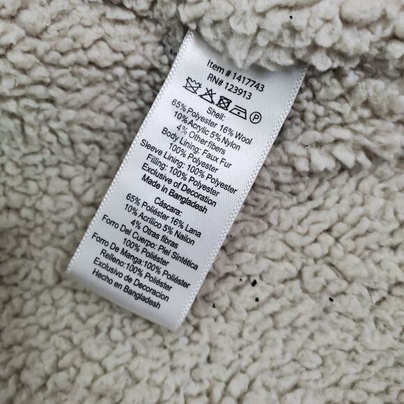 Jachs New York Men's Sherpa Lined Large Wool Blend Shirt Jacket Shacket - Picture 8 of 10